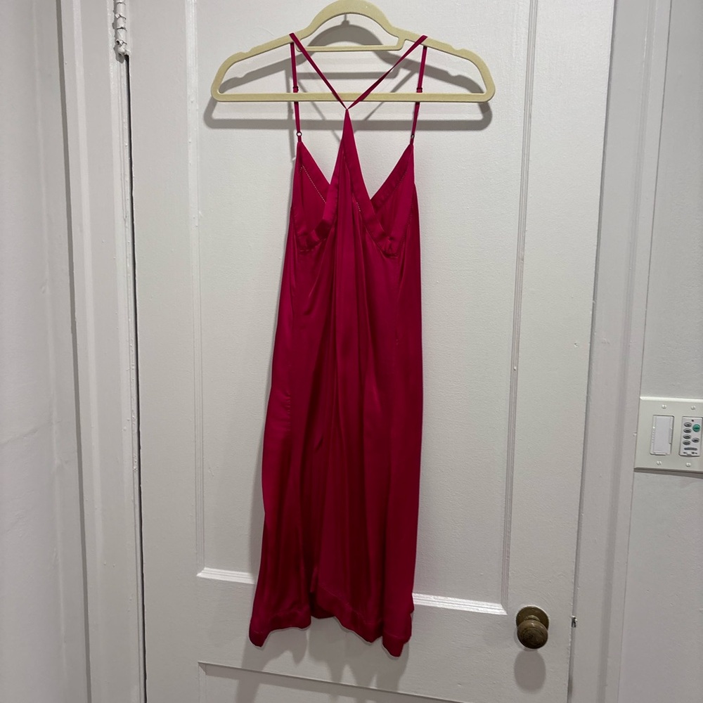 Isabel Marant Fuchsia Silk Slip Dress